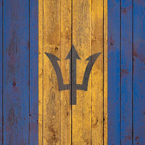 Barbados Flag Dark Wood iPhone XS Skin